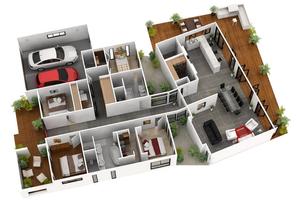 Plan de maison en 3D capture d'écran 2