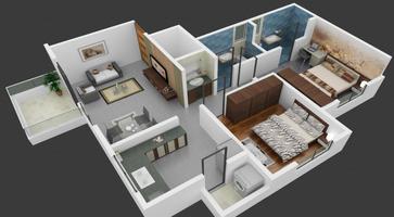 Unique Home Design 3D poster