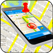 GPS tracker driving route:free icon