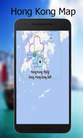 Hong Kong map Affiche
