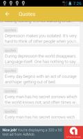 Quotes about Depression Screenshot 1