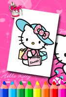 H Kitty Coloring Pages постер