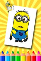 Minion Coloring Pages Affiche