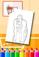 NBA Basketball Coloring Pages Game Affiche