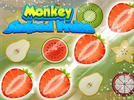 Swiped Fruits Monkeys Affiche