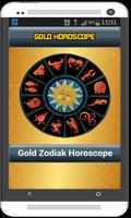 Gold Horoscope Zodiac Signs Affiche