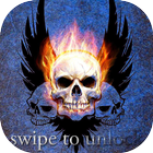 Horror Skull Swipe Lock icône