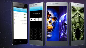 Horror Skull Swipe Lock الملصق