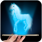 Horses 3D Hologram Joke ไอคอน