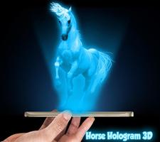 Horses 3D Hologram Joke ポスター