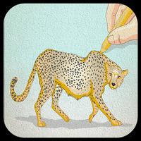 how to draw cheetah step by step poster