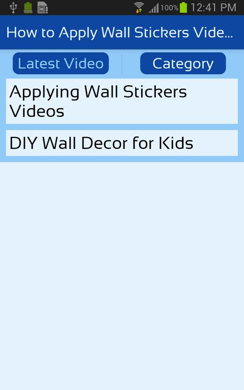 how to apply wall stickers videos - diy wall decor for android - apk