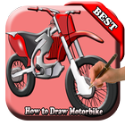 ikon cara menggambar sepeda motor