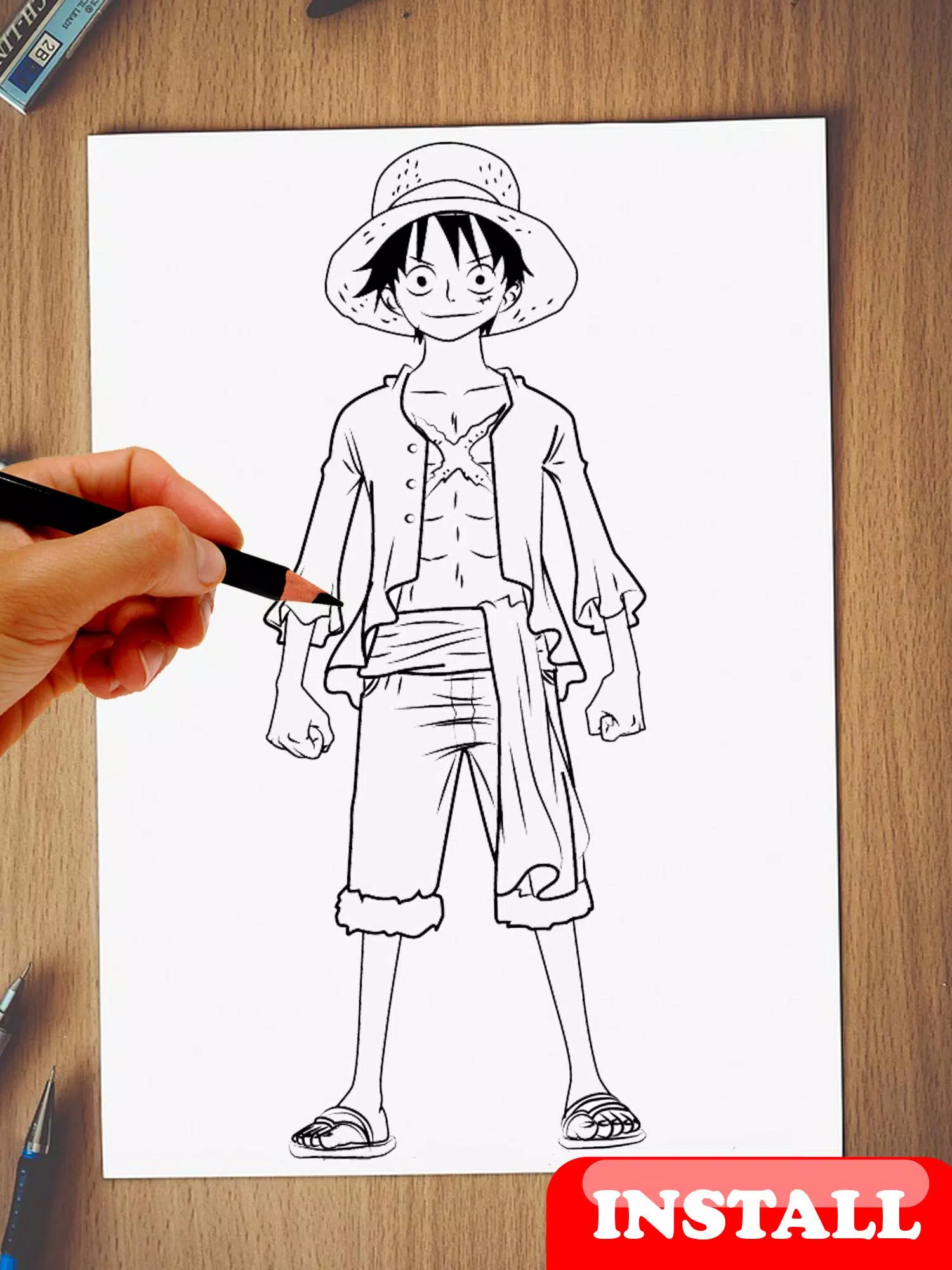 Como desenhar Monkey D. Luffy