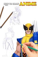 Draw Wolverine Lesson Affiche
