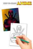 Drawing Deadpool Lessons Pro Affiche