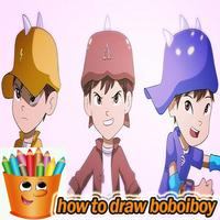 how to draw boboiboy step by step Affiche