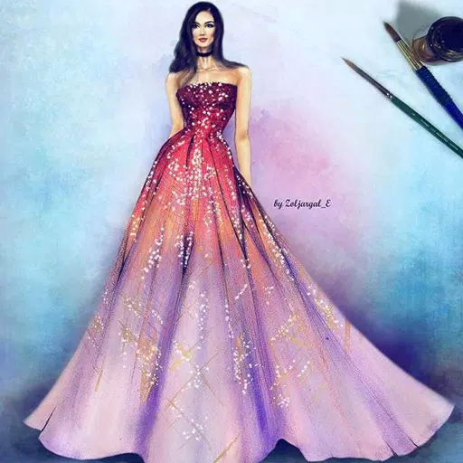 simple dress design drawing