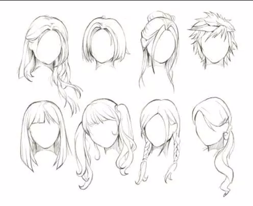 tutorial de como desenhar cabelo anime  Esboço de cabelo, Cabelo desenho,  Cabelo de anime