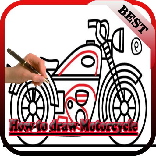 How to Draw Motorcycle - for Beginner and Kid