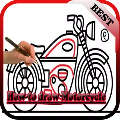 How to Draw Motorcycle - for Beginner and Kid