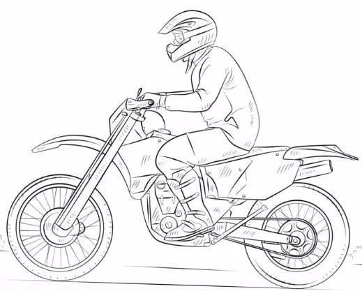 Desenhos de Motocicleta - Como desenhar Motocicleta passo a passo