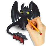 how to draw dragon toothless