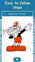 How To Draw Cuphead Characters Step By Step Easy imagem de tela 3