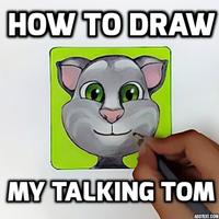 How to Draw a My Talking Tom Affiche