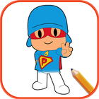 How To Draw Pocoyo Characters Step By Step Easy icône