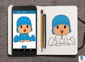 How To Draw Pocoyo Characters Step By Step Easy Affiche