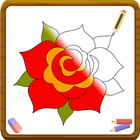 How to draw A Rose And Flowers Easy Step by Step icône
