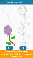 How to draw A Rose And Flowers Easy Step by Step capture d'écran 1