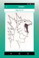 How To Draw Godzilla تصوير الشاشة 1