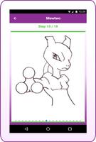 How To Draw Pokemon Mewtwo تصوير الشاشة 1