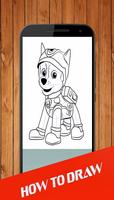 how to draw paw patrole poster
