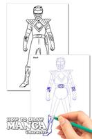 Draw Power Rangers Lessons पोस्टर