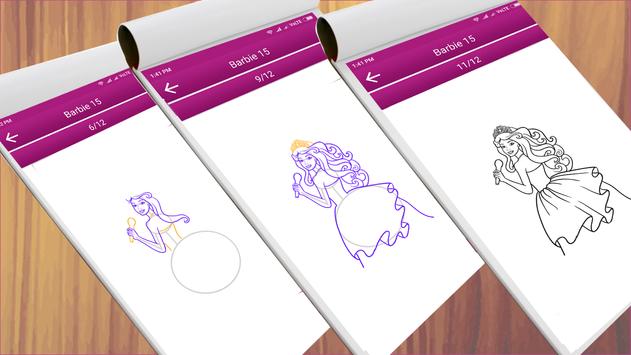 how to draw barbie poster