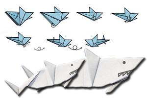 How to fold Origami Shark ảnh chụp màn hình 1