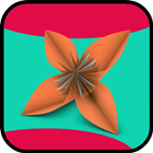 how to make origami flowers step by step icône