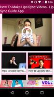 How To Make Lips Sync Videos - Lip Sync Guide App ภาพหน้าจอ 2