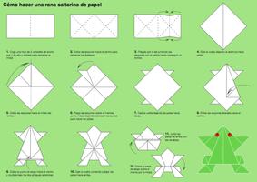 How to make paper frog الملصق