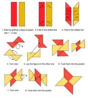 How to make paper shuriken Affiche