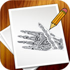 How To Draw Mehndi Design Step ícone