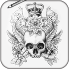 Draw Tatto Skulls ícone