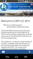 CIRP LCE2015 海報