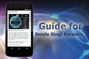 Guide For Smule Sing! Karaoke تصوير الشاشة 1