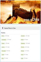 Chine Hôtels & Maps Affiche