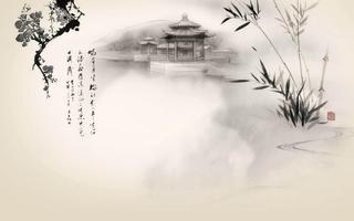 Chinese style wallpaper Affiche