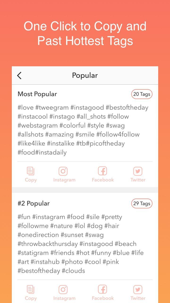Hashtag Get Likes Followers For Instagram For Android